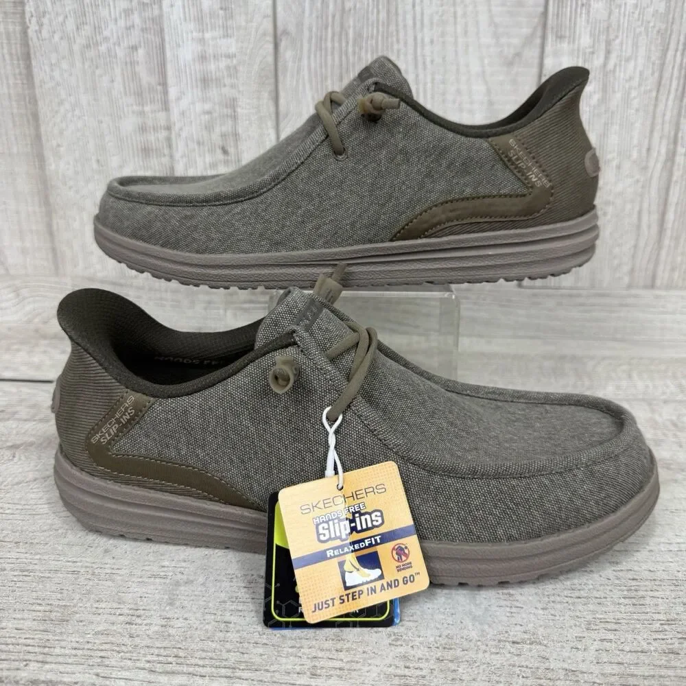 Skechers Melson Coronado Men’s Size 11 Slip-Ins Memory Foam 210959 Khaki Relaxed